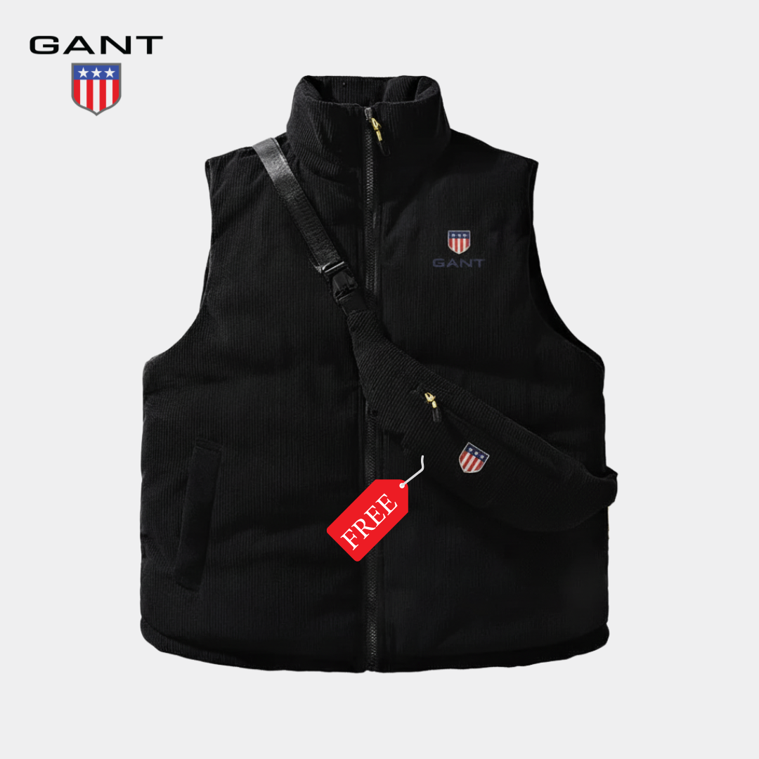 GANT™ Corduroy Puffer Väst + GRATIS Väska