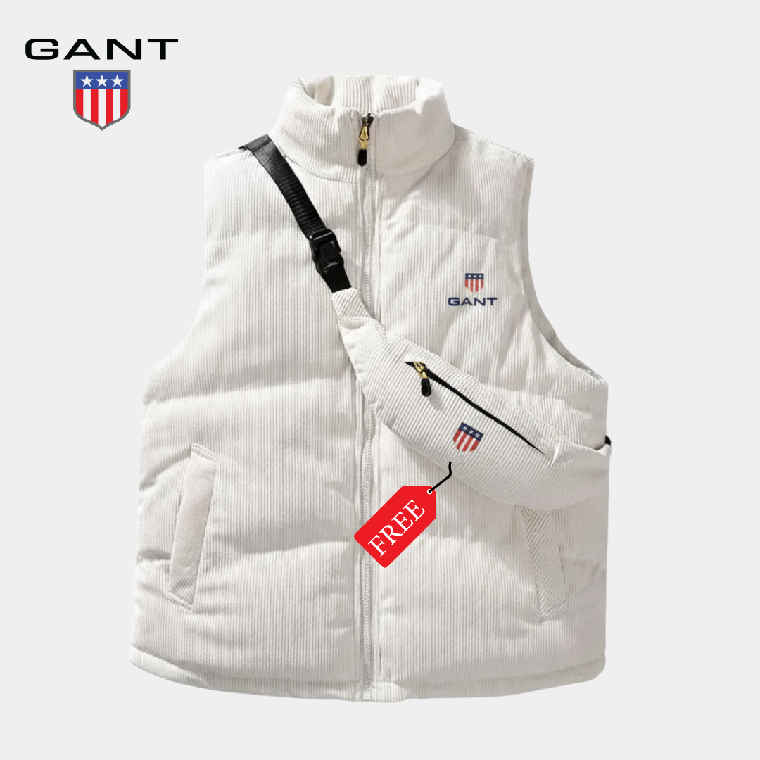 GANT™ Corduroy Puffer Väst + GRATIS Väska