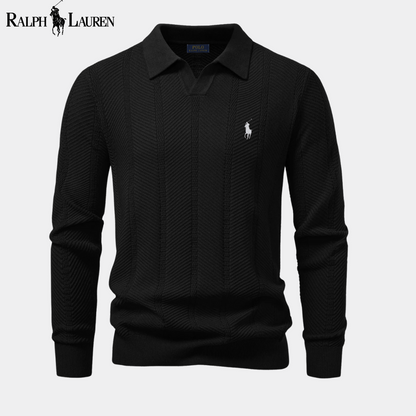 Ꮢalph Lauren™ Långärmad Stickad V-ringad Polotröja