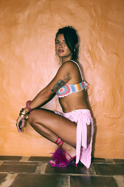 Alana Crochet Bralette Multi-Colour